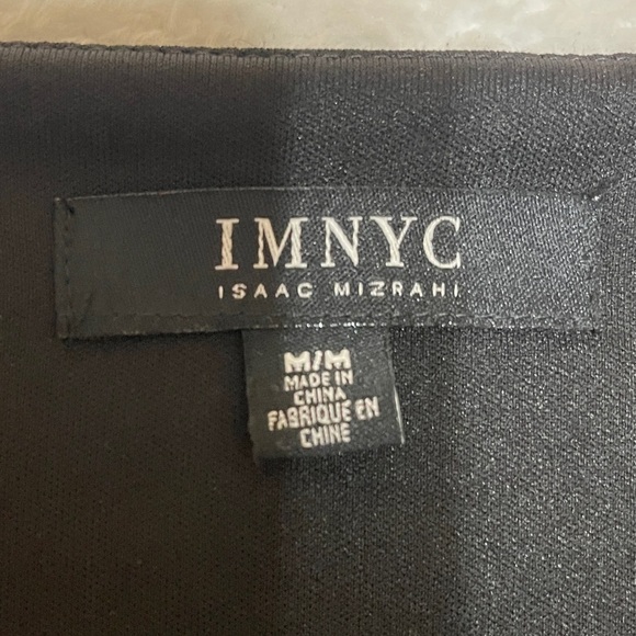 IMNYC Isaac Mizrah Black Ponte Lace Trim Professional Polished Career Dress M - Picture 4 of 13